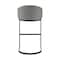 Armen Living Atherik Bar Stool in Black Metal with Gray Faux Leather 840254335820 - alternate 9